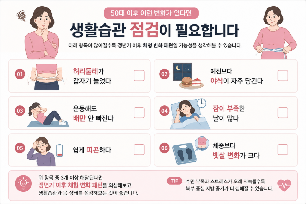 50대 여성 갱년기 자가체크