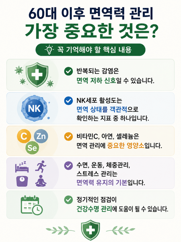 60대 면역력관리