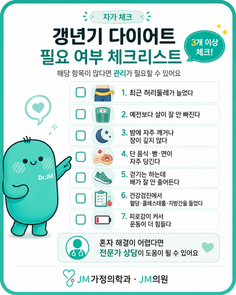 갱년기 다이어트 자가진단
