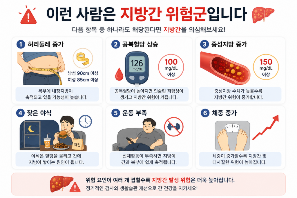 복부비만 지방간 관계
