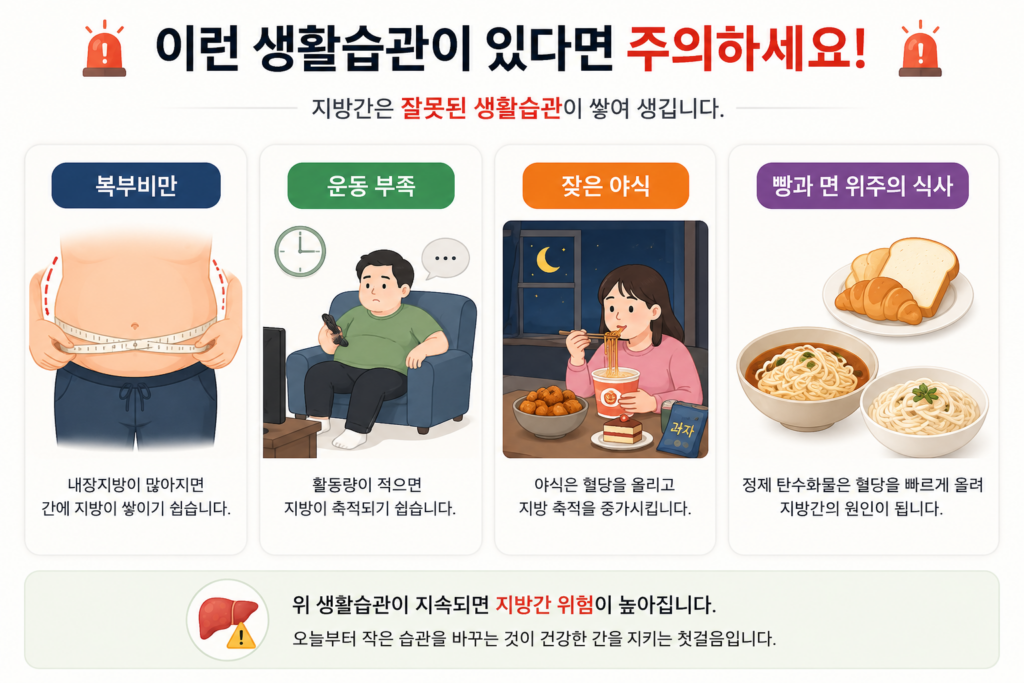 술 안 마셔도 지방간 생기는 이유