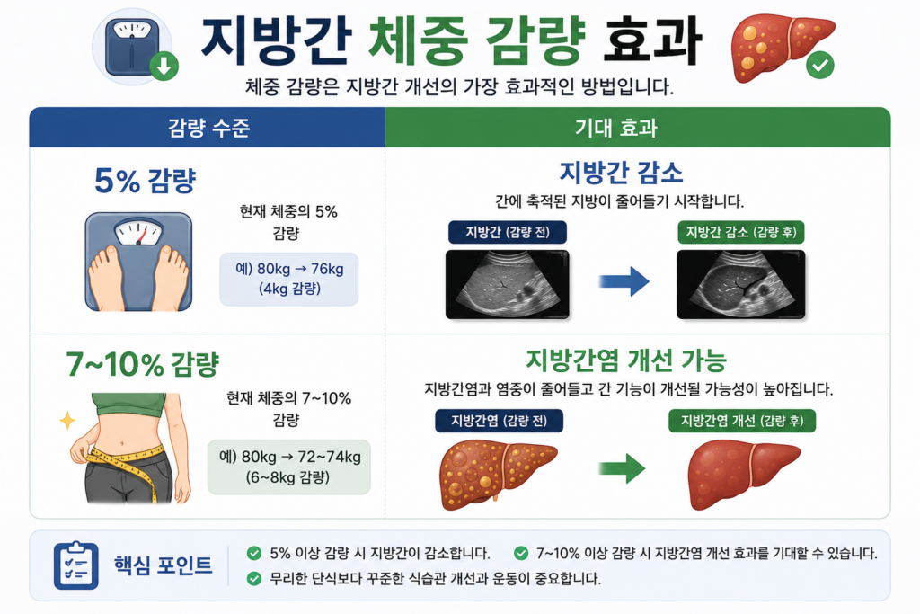 지방간체중감량효과