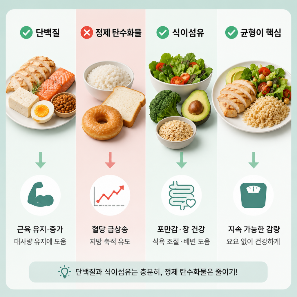 분당 다이어트 나잇살 식단 단백질 정제 탄수화물 식이섬유