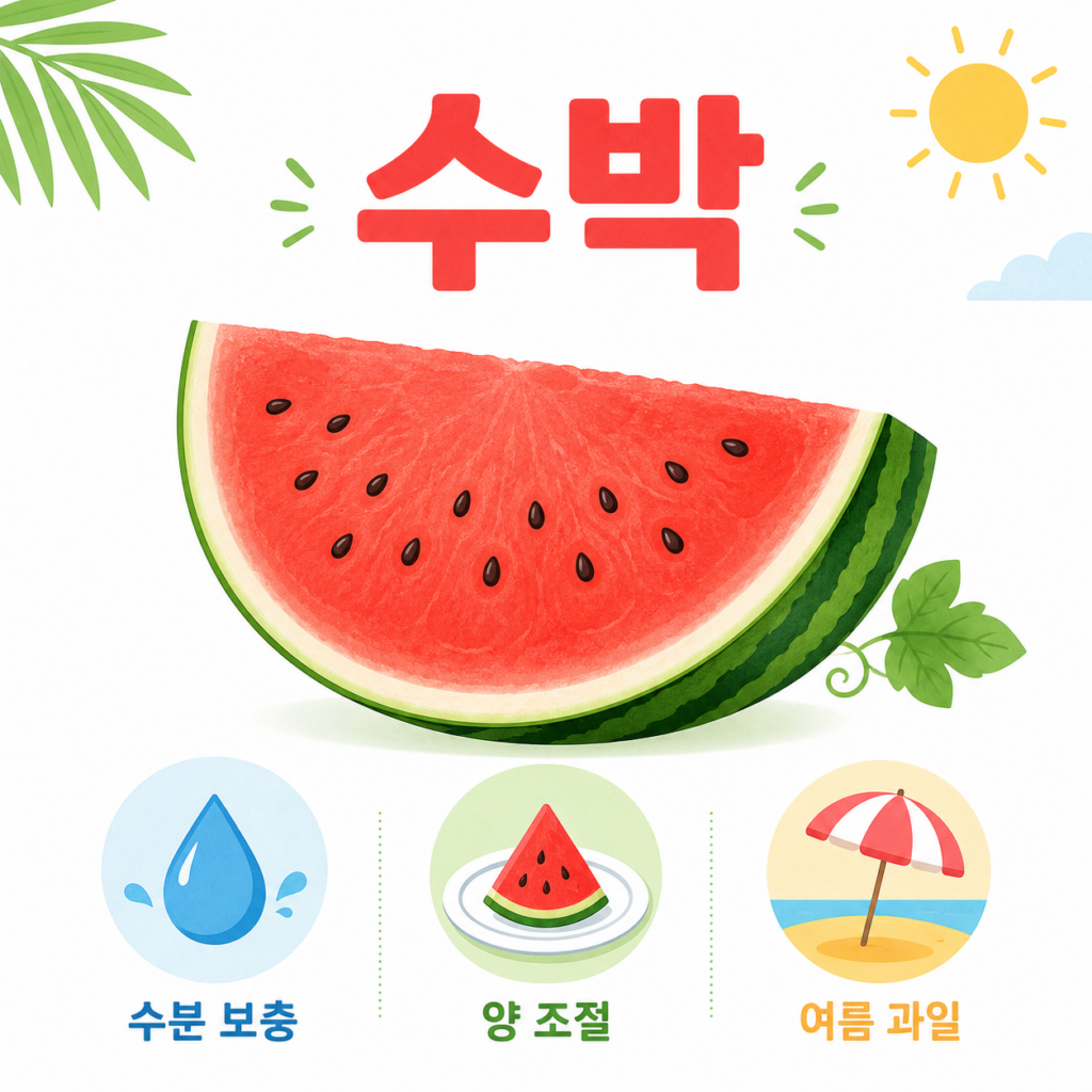 수박 수분 보충 양 조절 여름 과일