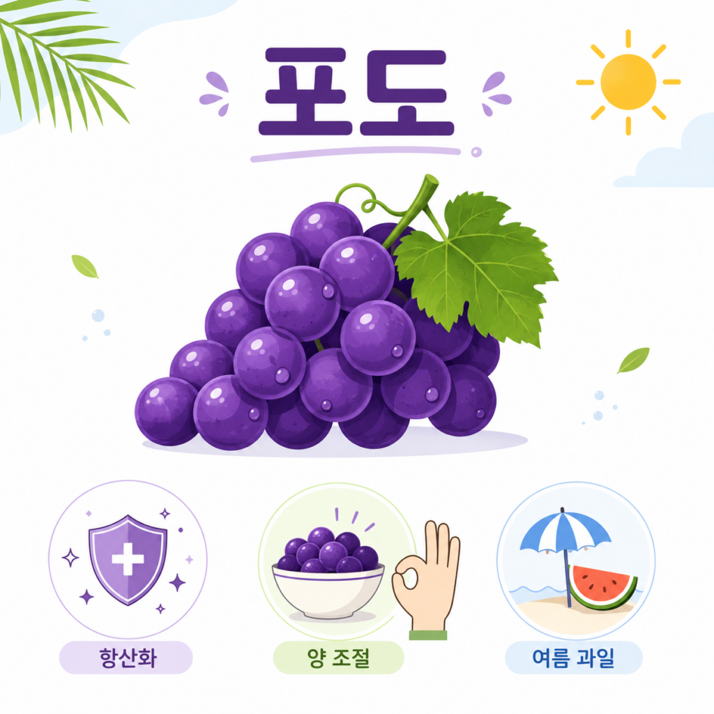 포도 항산화 성분 여름 과일 양 조절