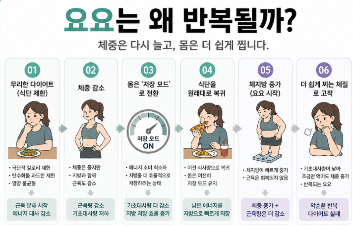 분당 다이어트 요요 과정 근육량 감소 기초대사량 저하