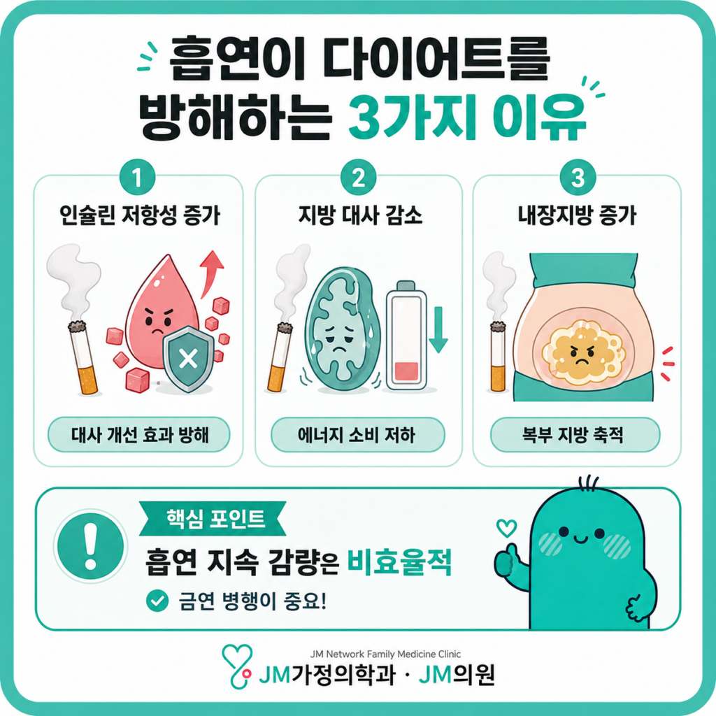 흡연이다이어트방해하는이유