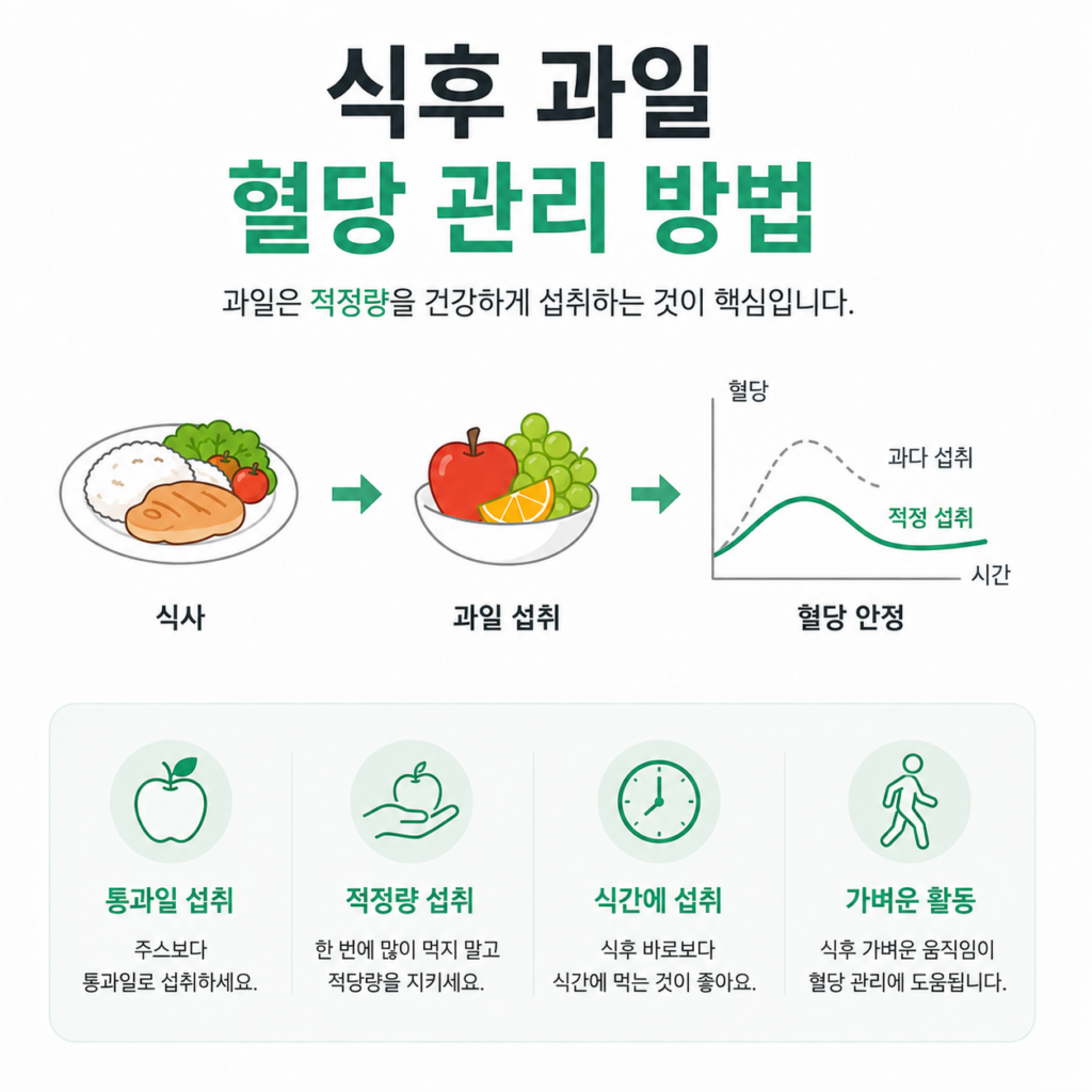식후 과일 혈당 관리 방법