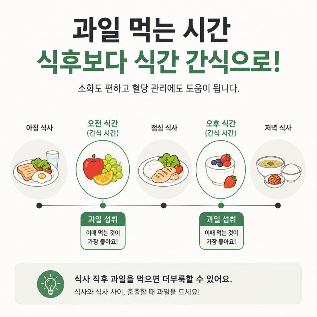 과일 먹는 시간 식후 식간 간식