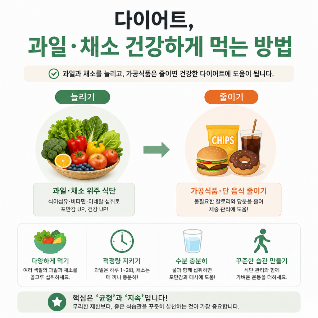 다이어트 과일 채소 건강하게 먹는 방법