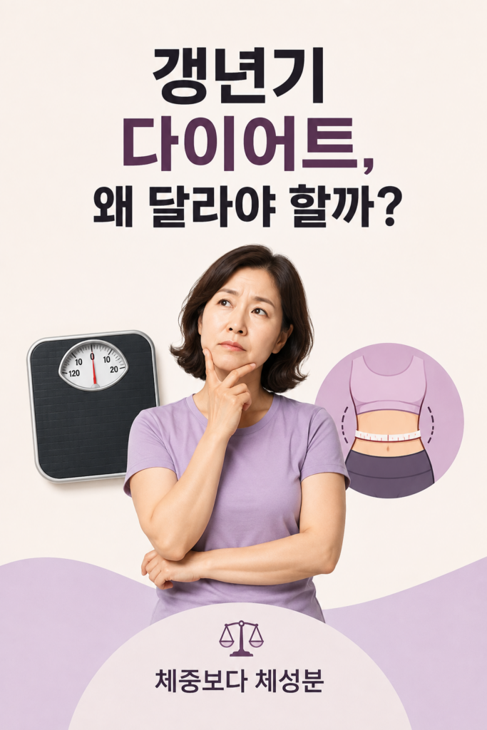 갱년기다이어트 체중 증가와 체성분 관리