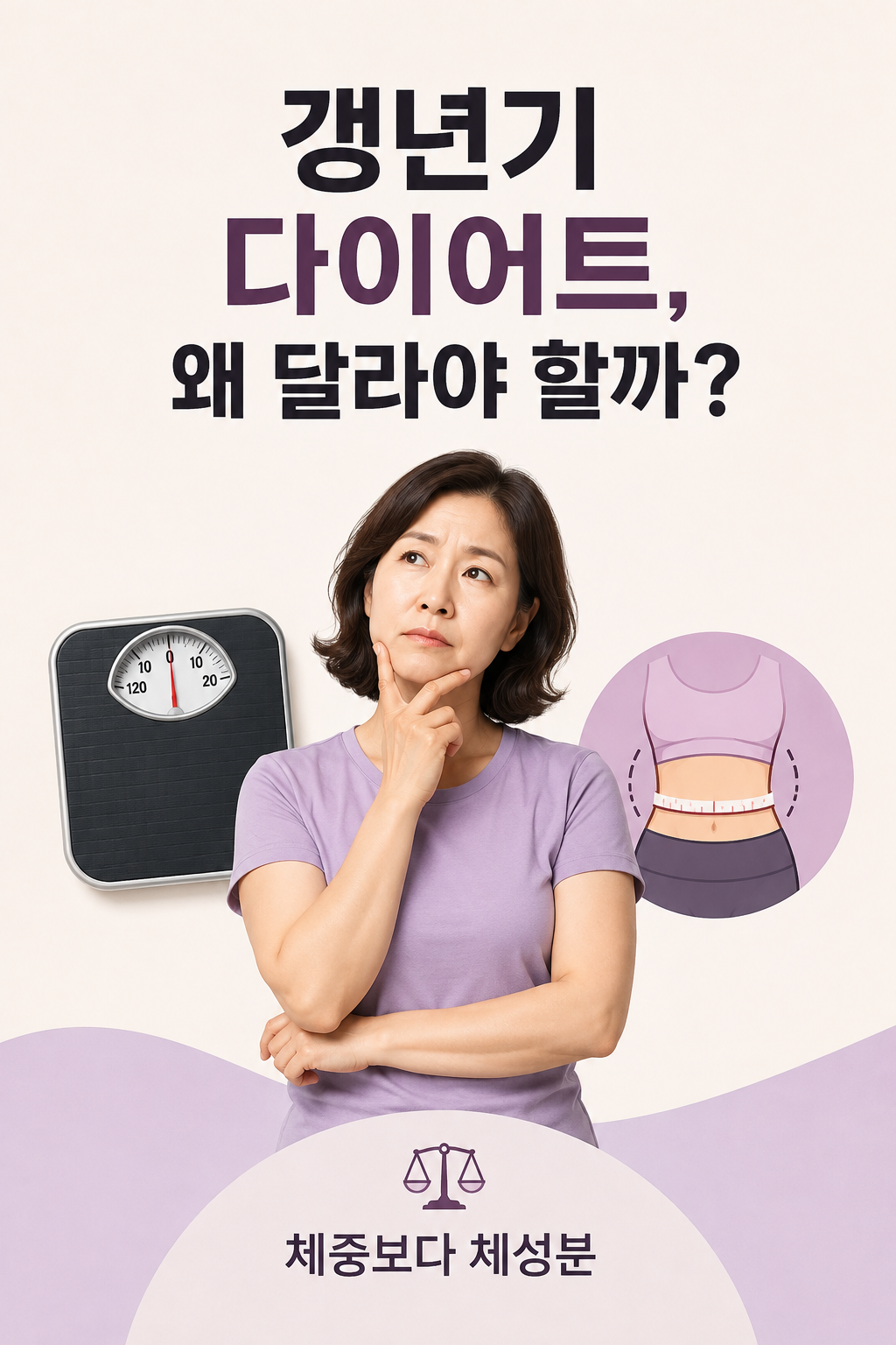갱년기다이어트 식단부터 줄이면 안 되는 이유 체성분부터 확인하세요