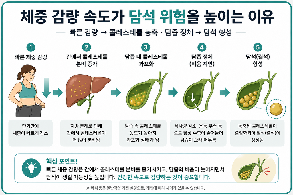 체중 감량 속도와 담석 형성 기전