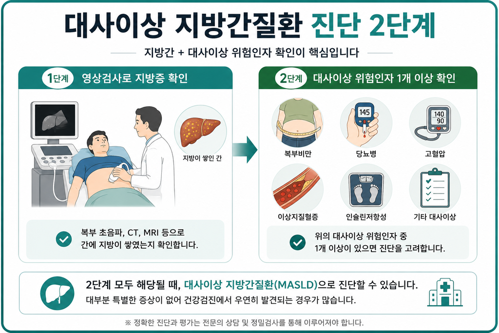 대사이상 지방간질환 진단 2단계