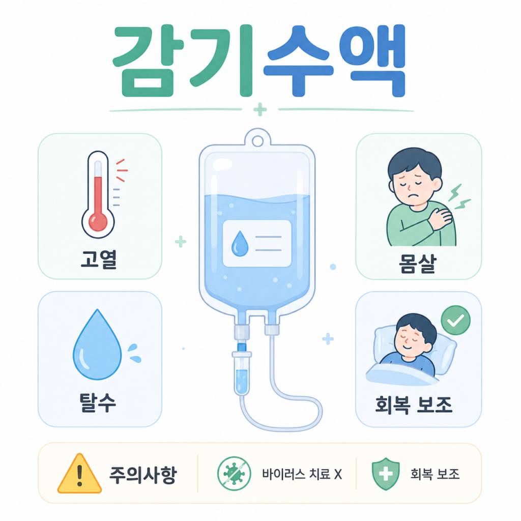감기수액 효과 주의사항 고열 몸살 탈수 회복 보조