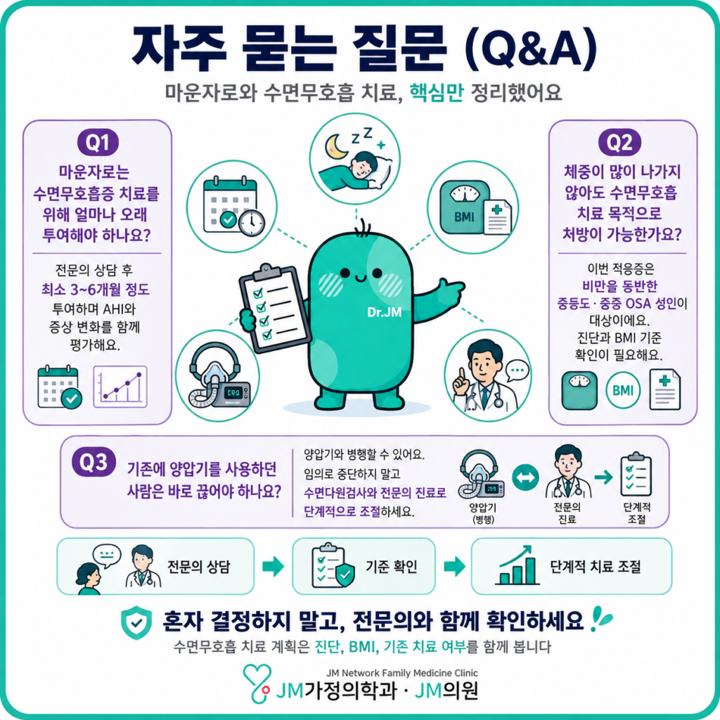 마운자로수면무호흡증질문