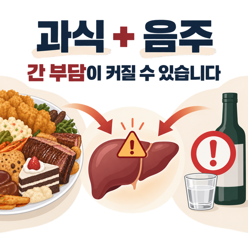 명절 과식과 음주가 함께 이어질 때 커질 수 있는 간 부담