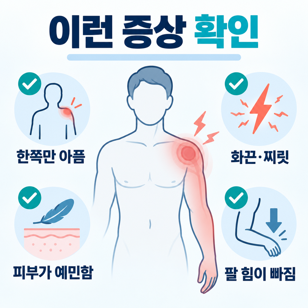 분절성 대상포진 마비 의심 증상 체크리스트