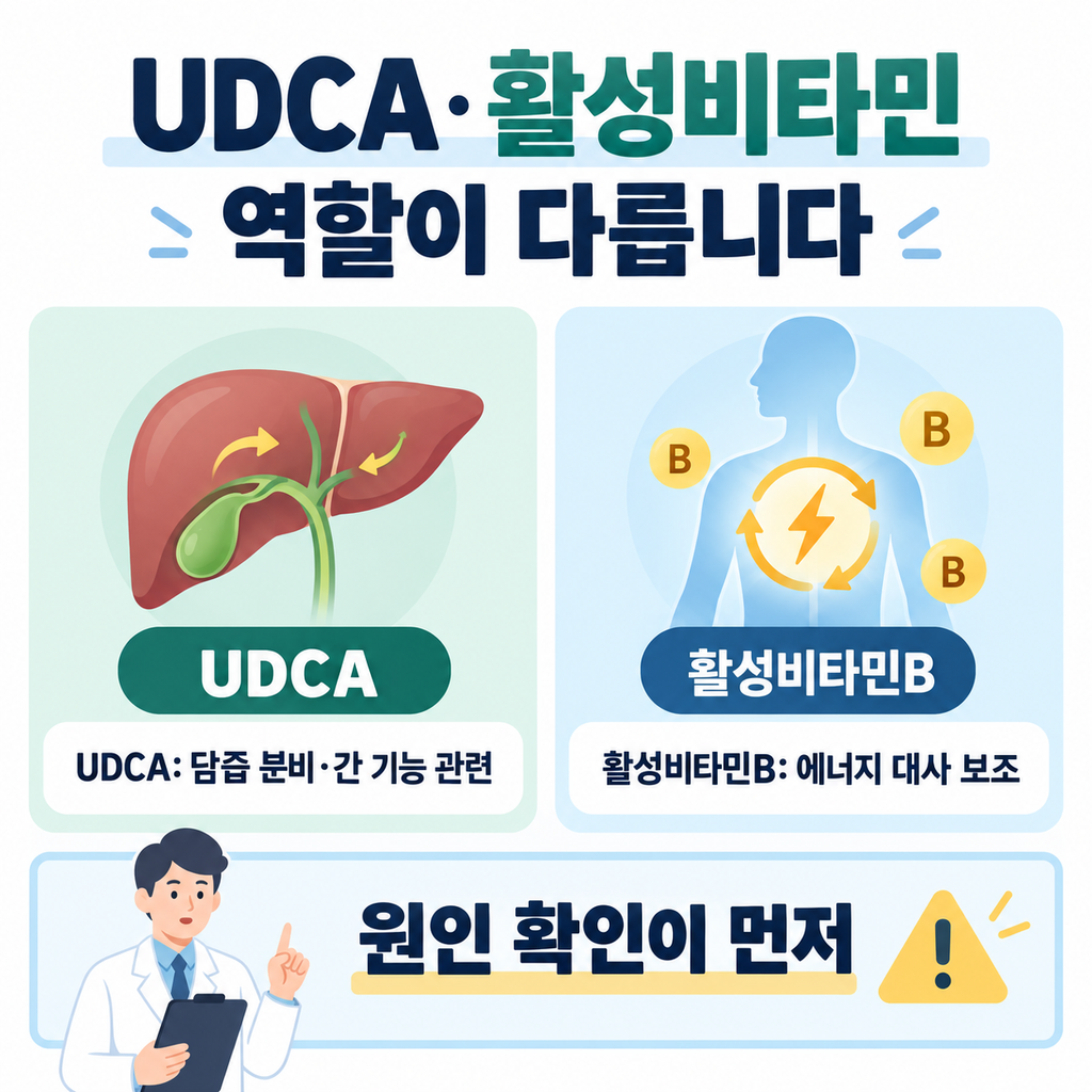 명절 피로에 언급되는 UDCA와 활성비타민의 서로 다른 역할과 한계