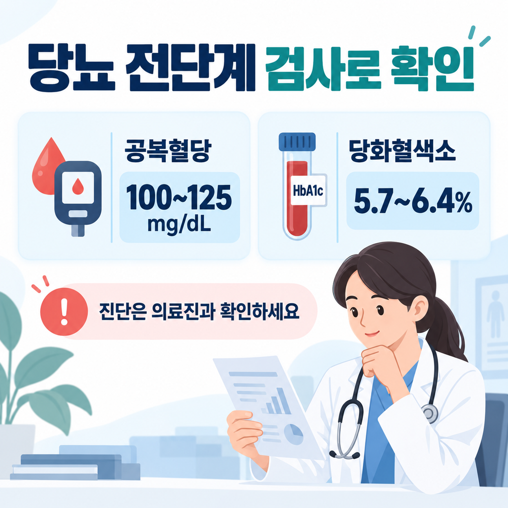 공복혈당과 당화혈색소로 확인하는 당뇨 전단계 검사 기준