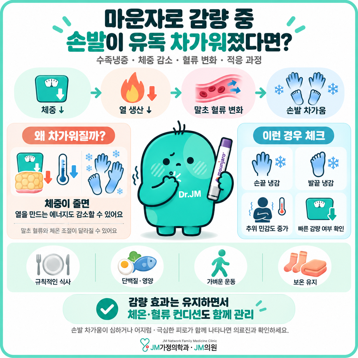 마운자로 수족냉증 극복하기: 체온과 대사를 지키는 3가지 습관