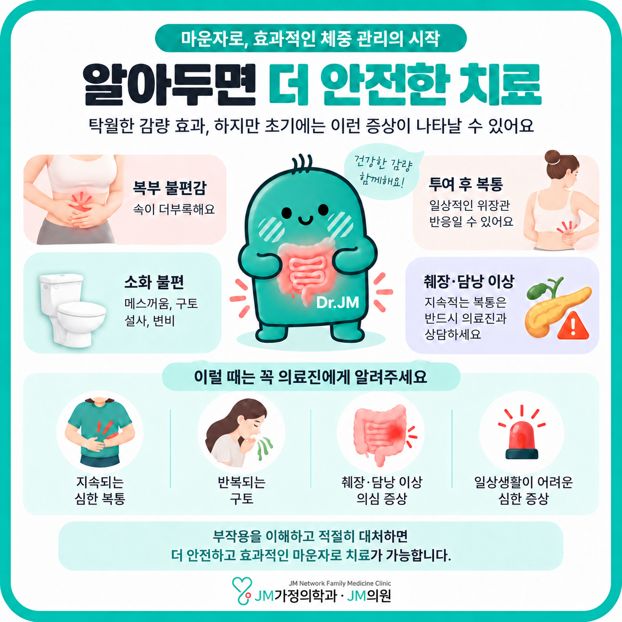 마운자로 복통 완전 정리: 가벼운 부작용 vs 위험 증상 4가지