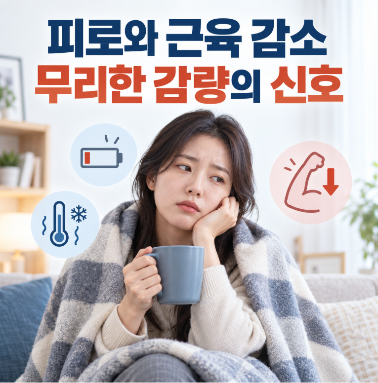 과도한 체중 감량으로 나타날 수 있는 피로와 근육 감소