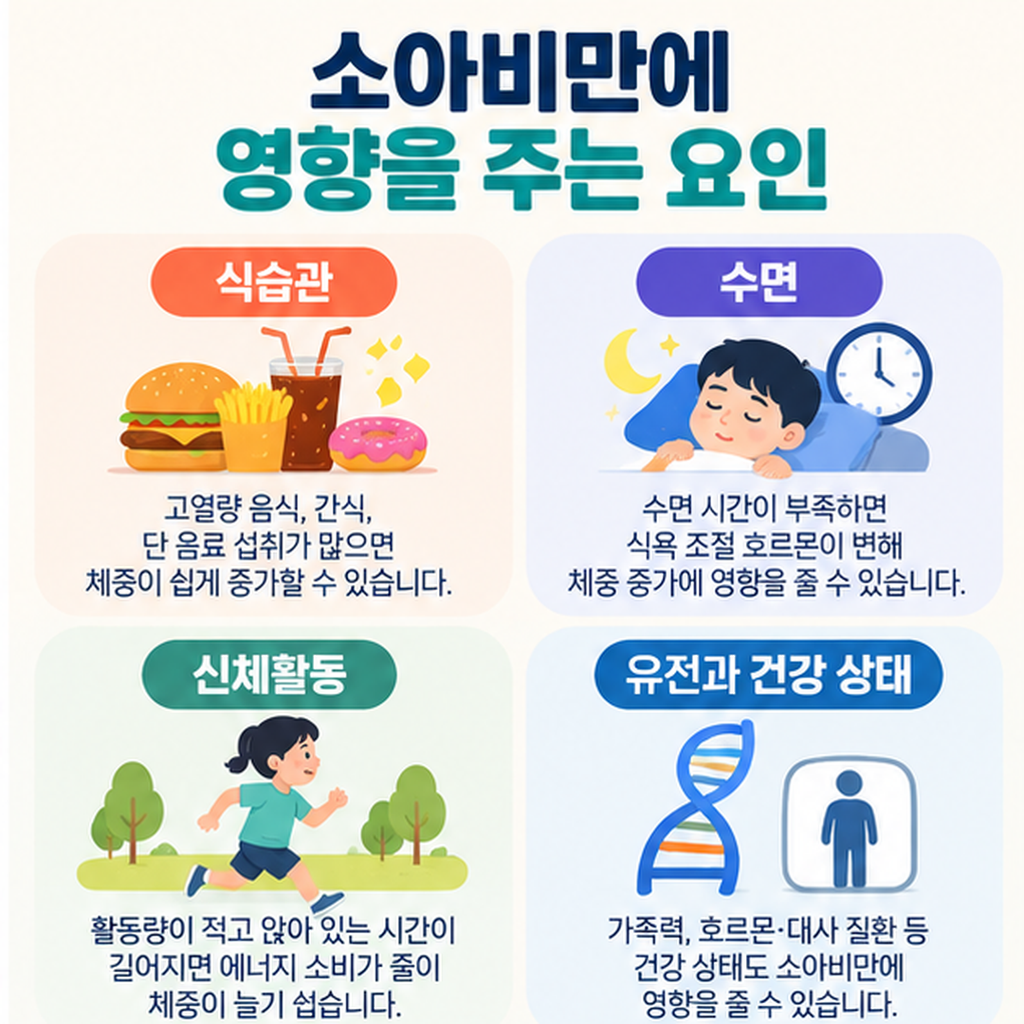소아비만에 영향을 주는 주요 요인