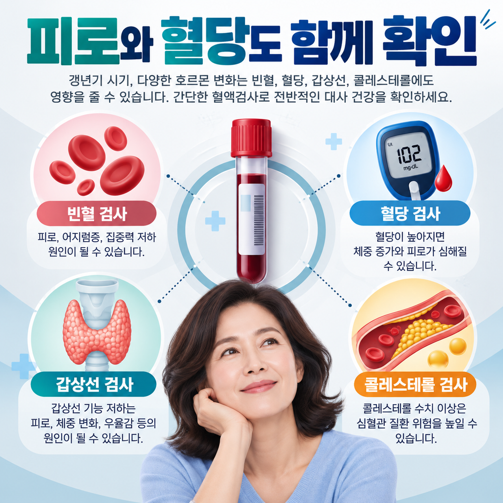 중년 여성의 혈액검사와 대사 건강