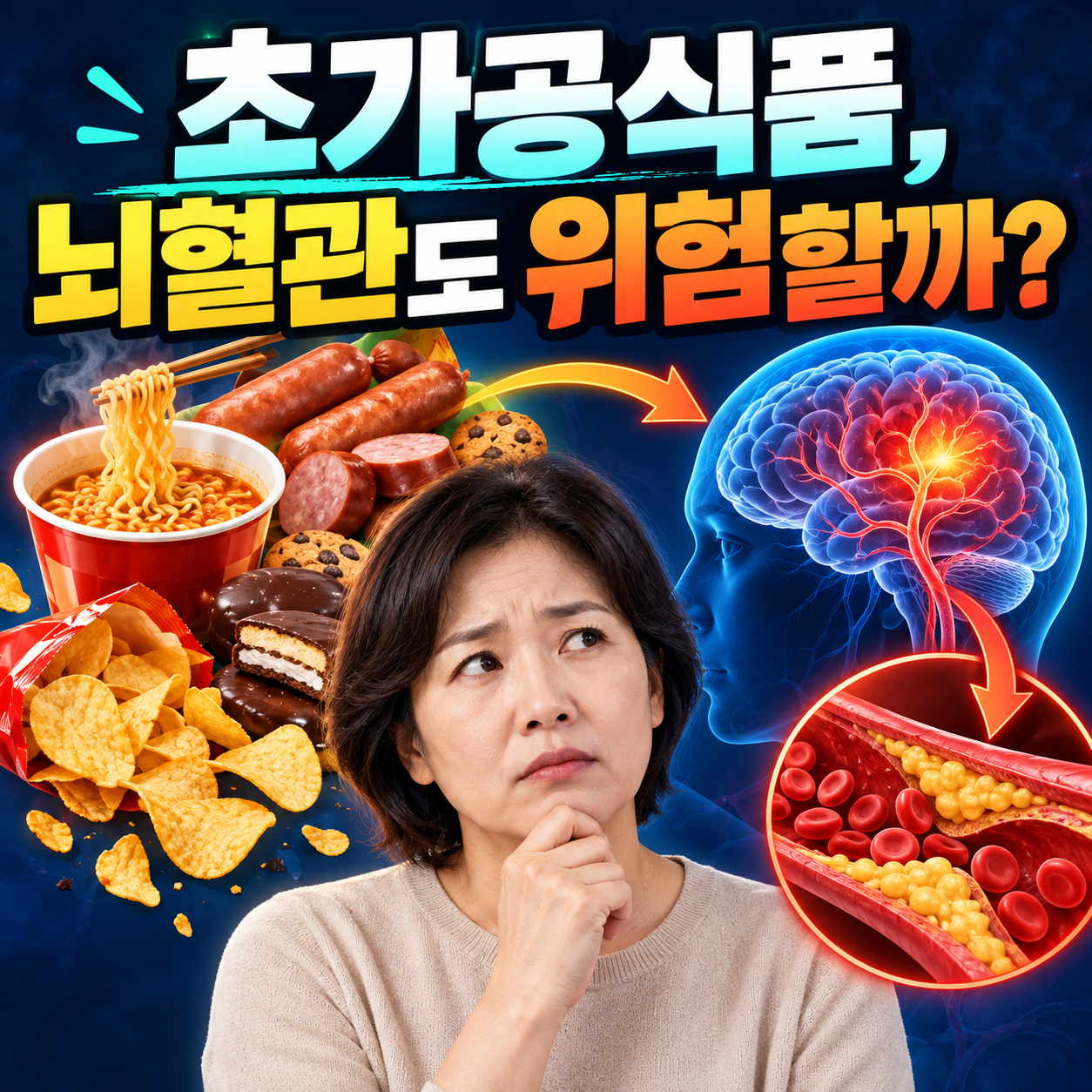 초가공식품 많이 먹으면 뇌혈관도 위험할까 식단 관리가 중요한 이유